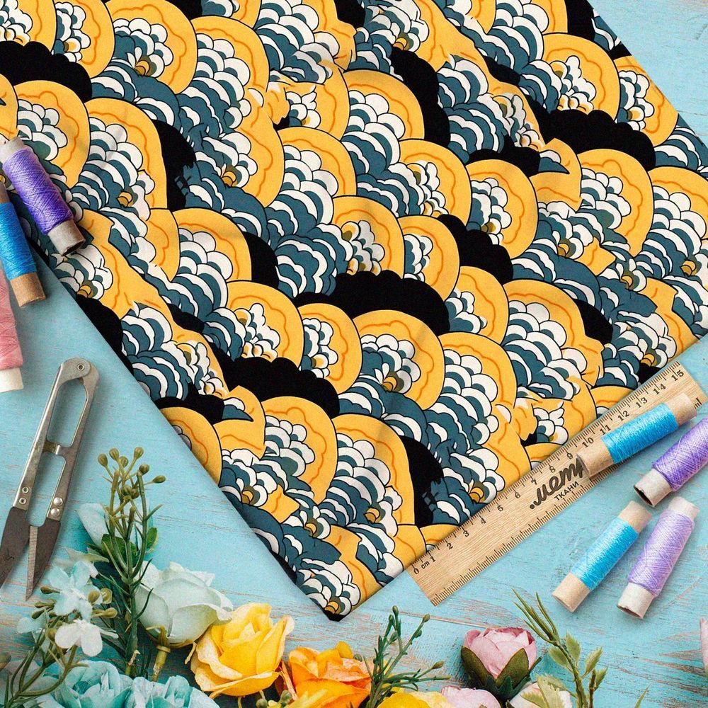 Ткань Ниагара Софт призрачные облака