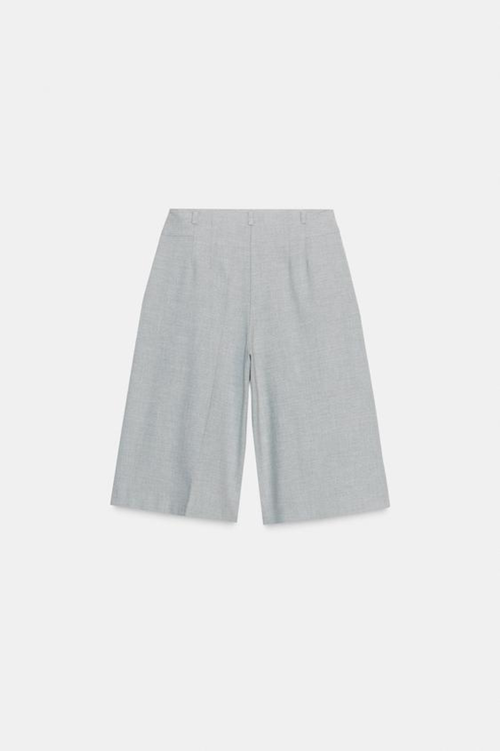 ZARА ДЛИННЫЕ БЕРМУДЫ С ЗАЩИПАМИ, СЕРЫЙ