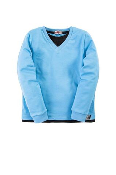 Джемпер для мальчика UMKA 105-018-191 128р.Голубой,Черный