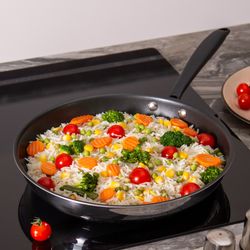 СКОВОРОДА C АНТИПРИГАРНЫМ ПОКРЫТИЕМ "IRON CHEF" AGNESS 28*5.2CM ТЕХНОЛОГИЯ 3-PLY, НЕРЖ.СТАЛЬ 18/10