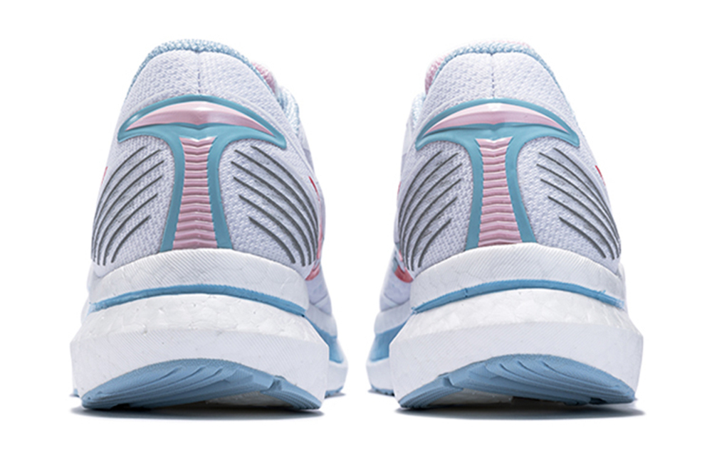 Saucony lace-up fabric, synthetic leather, shock absorption, non-slip, wear-resistant, breathable, low-top running shoes, women's white pink