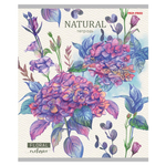 Тетрадь 24л., линия, Проф-Пресс, скрепка, офсет, мелованный картон "Нарисованные цветы", 5 диз. в спайке