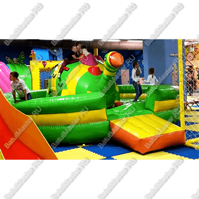 Коммерческий надувной батут "Динозавр-качеля" 5*5*2.5 м