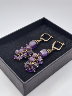 Серьги из аметиста