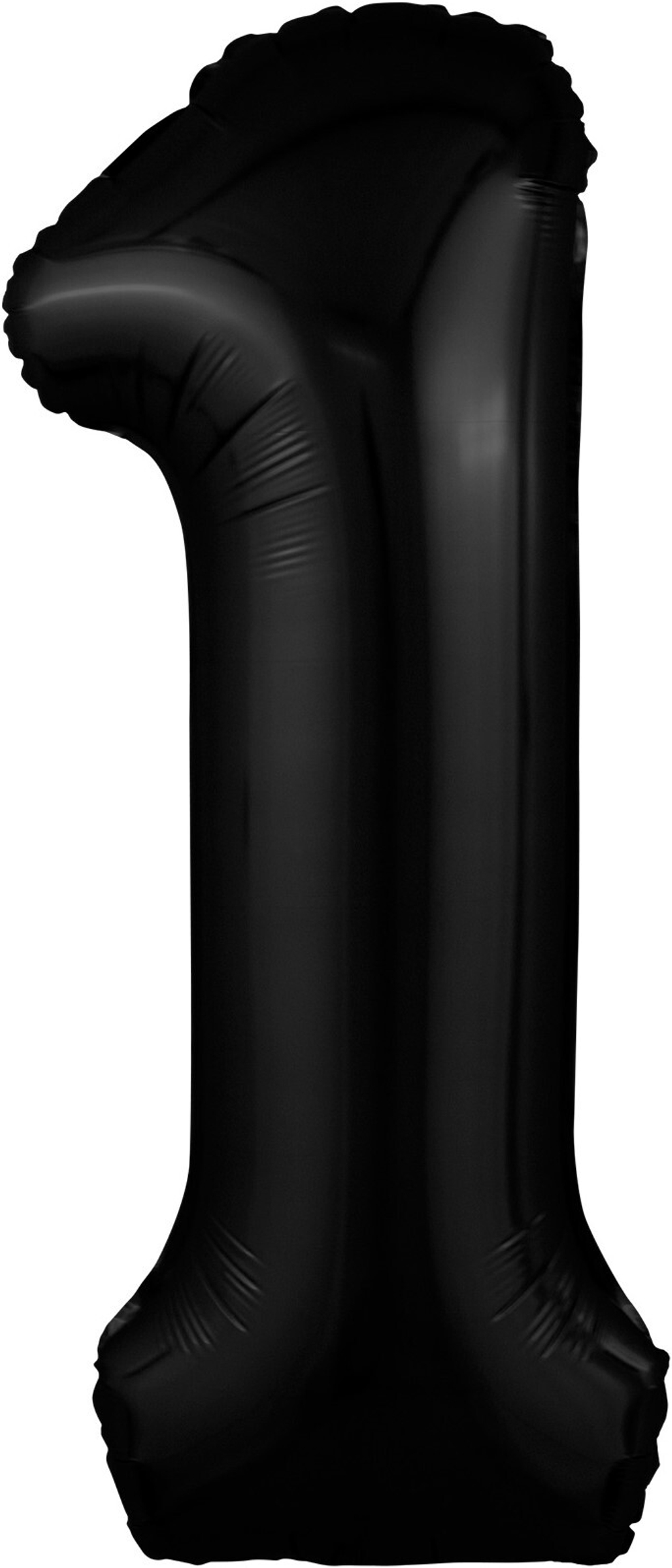 Шар (40""/102 см) Цифра, 1 Slim, Черный блеск, 1 шт. в упак. В70