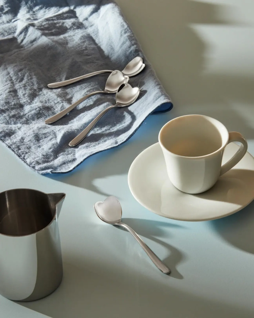 Alessi Набор из 4 ложек для кофе эспрессо, 10 см.