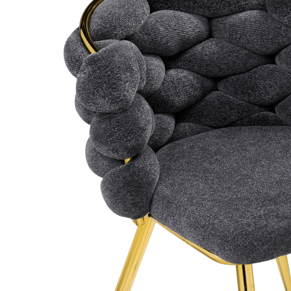 Стул на металлокаркасе Woodville Rendi gray, gold