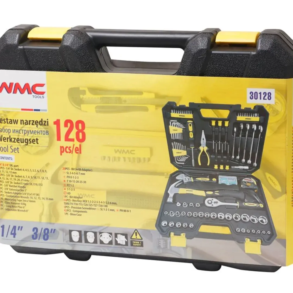 Набор инструментов 128пр. 1/4'',3/8'' WMC TOOLS WMC-30128