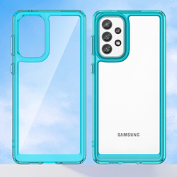 Двухкомпонентный чехол с мягкими рамками бирюзового цвета для Samsung Galaxy A73 5G с 2022 года