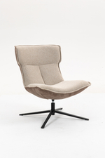 Кресло лаунж Sway бежевый с коричневым