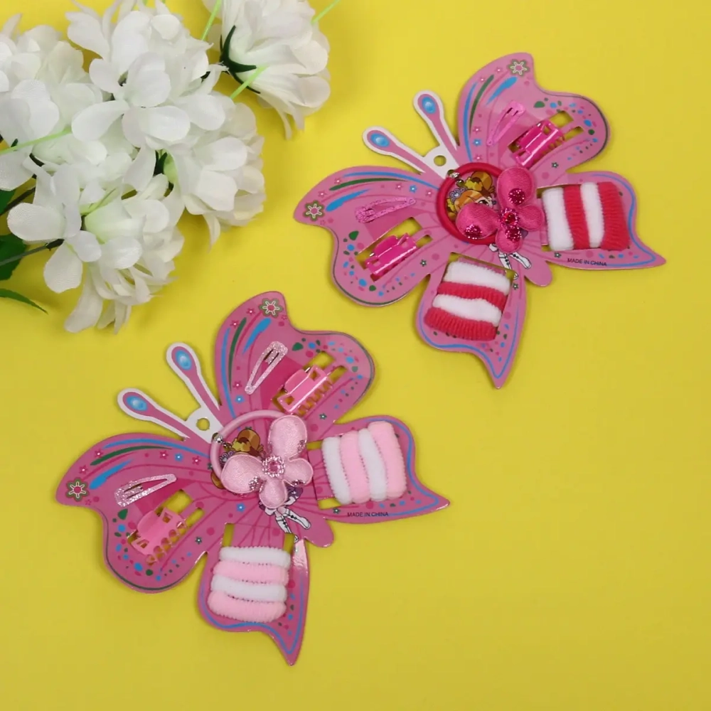Аксессуары для волос детские «Fashion exclusive- Сердечки», 3 цвета, (2 заколки, 9 резинок, 2 краба), 12*16,5 см