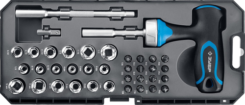 ЗУБР Профессионал набор 38 шт: отвертка реверсивная с насадками