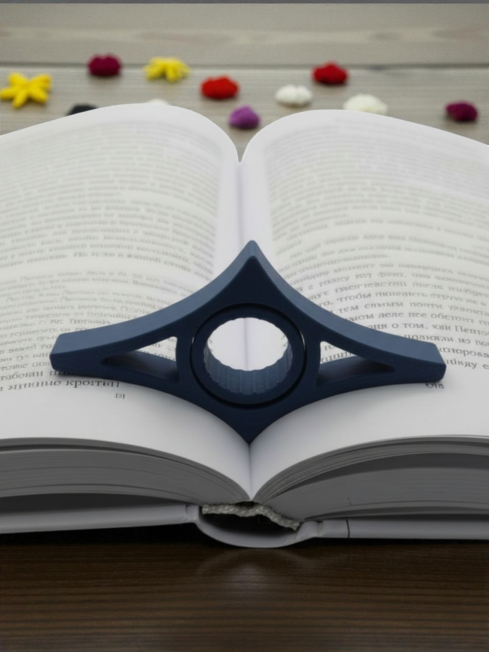 Держатель для страниц книги (эргономичная версия, серый)