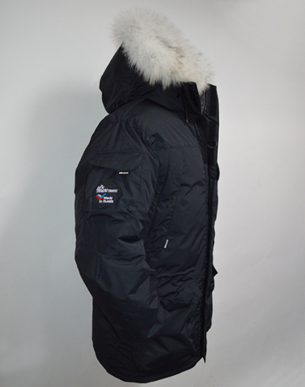 Опушка капюшона куртки Аляска из натурального меха песца