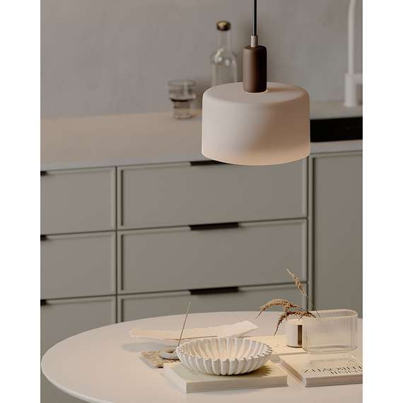 Светильник потолочный Juko, Ø30х32 см, вишневый/бежевый