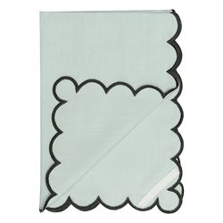 Набор кухонных полотенец с контрастным кантом зеленого цвета из коллекции Trendy Ruffles, 50х70 см