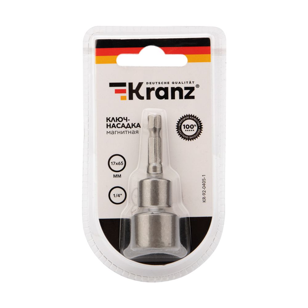 Ключ-насадка магнитный 1/4" 17х65мм (1 шт/уп) KRANZ