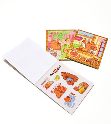 Блокнот наклеек "Капибара" 9 см оптом