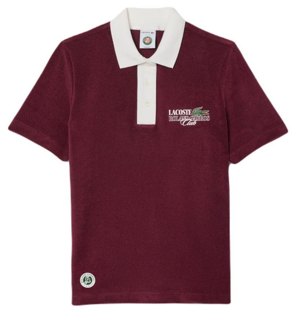 Женское поло Lacoste Roland Garros Edition Terry Knit Tennis Polo Shirt - красный