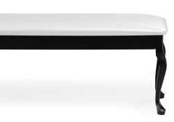 Банкетка Хиль черная / кожзам белый пунто