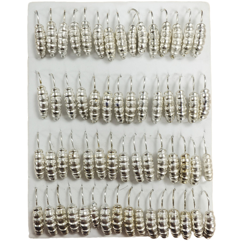 Мормышки вольфрамовые №4 Опарыш, цвет серебро, 1,3 гр.( набор 10 штук) цена указана за 1 штук