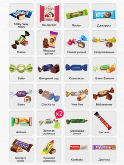 Сладкий новогодний подарок "Зайкины сладости" 800гр