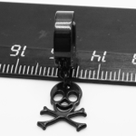 Клипса кольцо (1шт) "Скелетик" черная для имитации пирсинга уха.