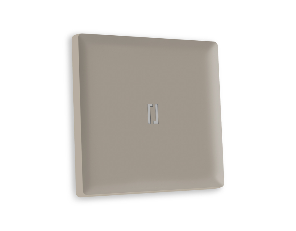 AP3620 Лицевая панель ALFA (Серо-бежевый матовый) для 1-кл  выключателей с подсветкой QUANT