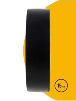 Изолента черная ПВХ по ГОСТ для проводов, для проводки 5м х 15мм, 150мкм