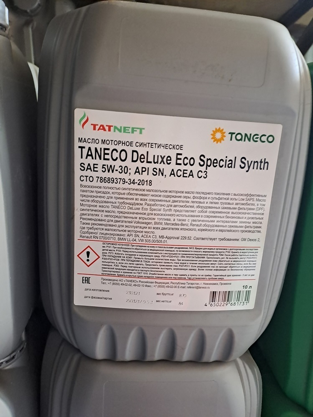 TANECO DeLuxe Eco Special Synth 5w30 SN, С3 (10л)