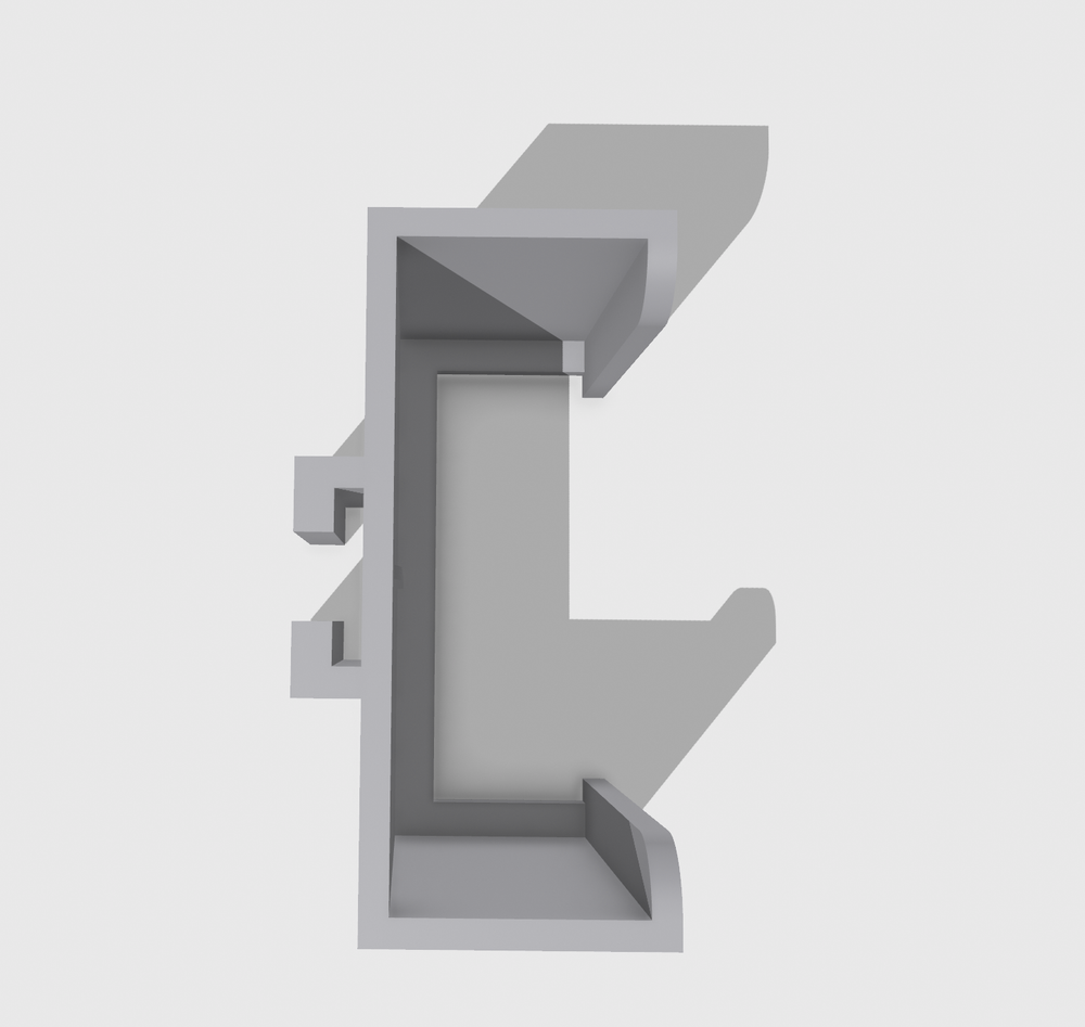 Крепеж на DIN-рейку горизонтальный ( MINI-ZB/2GS DUO, MINI-ZB/DIM)