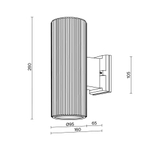 Уличный настенный светильник Outdoor O419WL-02GR
