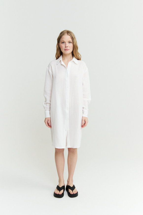 Муслиновая рубашка удлиненная