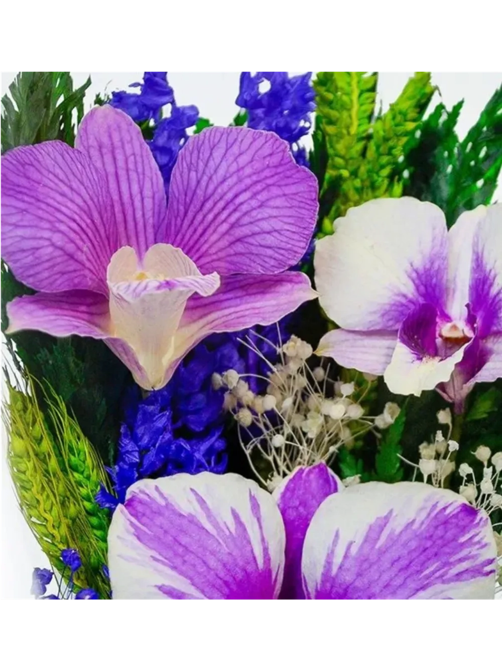 натуральные цветы в стекле, вакуум 04.09