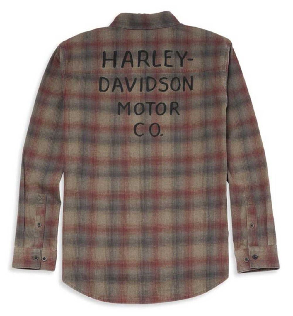 Рубашка Shed Font One Pocket Plaid Flannel Harley-Davidson (96144-22VM)