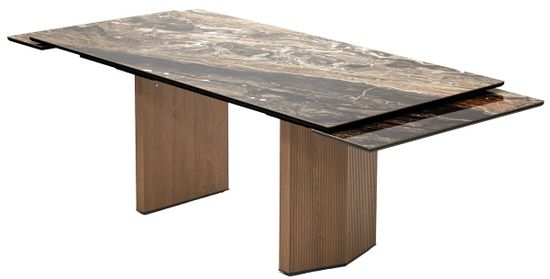 Стол МОЦАРТ 200 AMADEUS POLISHED, керамика / Дуб монтана