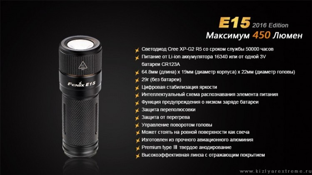 Фонарь E15 Cree XP-G2 (R5) LED (2016)