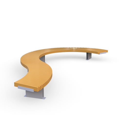 Лавка Rail Road 03 изогнутая