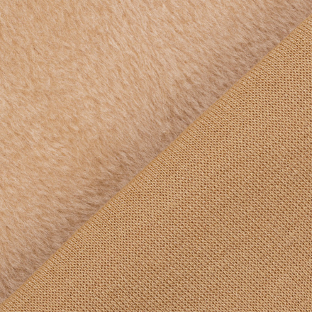 "Gamma" Плюш трикотажный №16-0928 бежевый, 50 x 50 см, 50% хлопок, 50% полиэстер