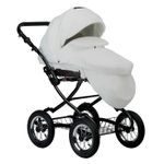 Детская коляска Indigo Barbara Eco Classic 2 в 1 Be05 белая кожа