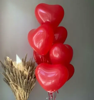 Сет латексных шаров «Красные сердца»