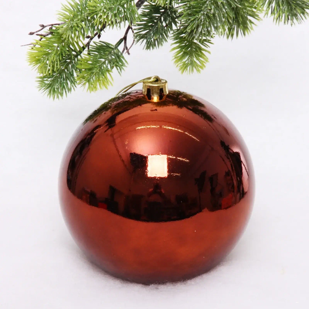 Новогодний шар 20 см «Глянец», шоколад