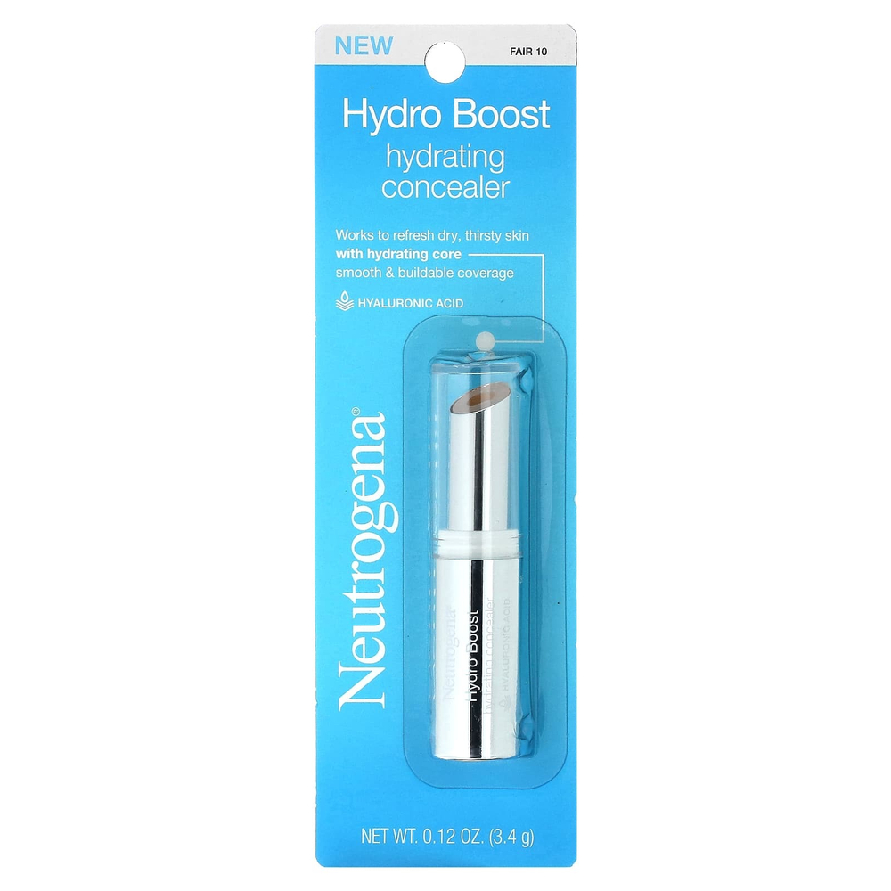 Neutrogena, Hydro Boost, увлажняющий консилер, Fair 10, 3,4 г (0,12 унции)
