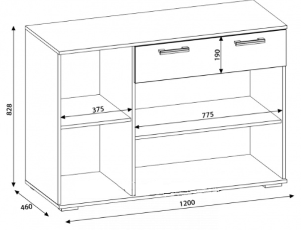 Комод Стандарт 4 венге/лоредо NEW