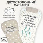 Матрасик в коляску модель КМ1 BG 169-1 бежевый мишки