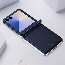 Чехол синего цвета из искусственной кожи от Dux Ducis для Samsung Galaxy Flip 7, серия Bril Series Case