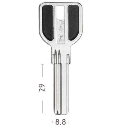Заготовка вертикального ключа 12662 MSM-3D 3паза 29 mm