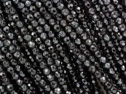 Нить бусин из гематита 3,8мм, огранка