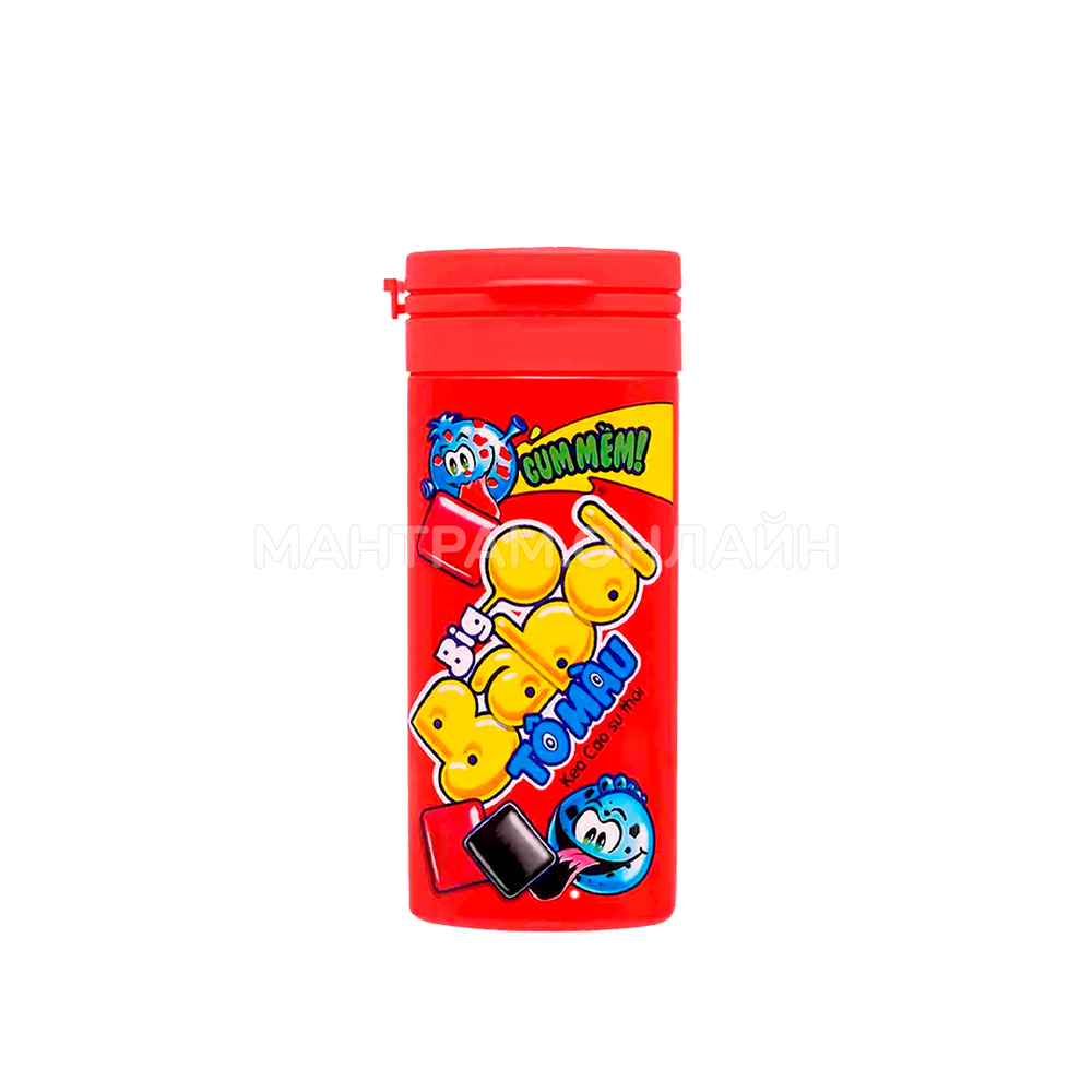 Жевательная резинка Big Babol Monster Color Painting цвет микс (красный и зеленый) 16 г
