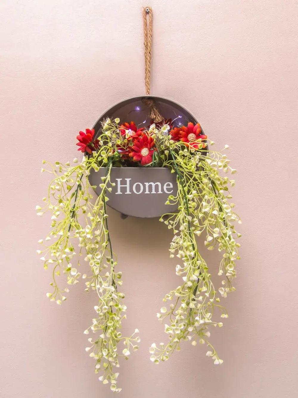 Кашпо подвесное с цветами